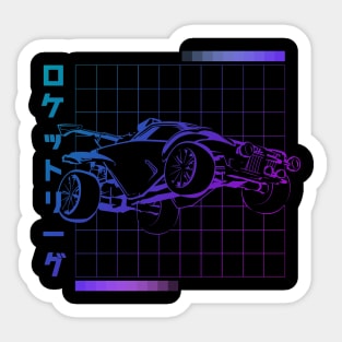 Vaporwave car Sticker